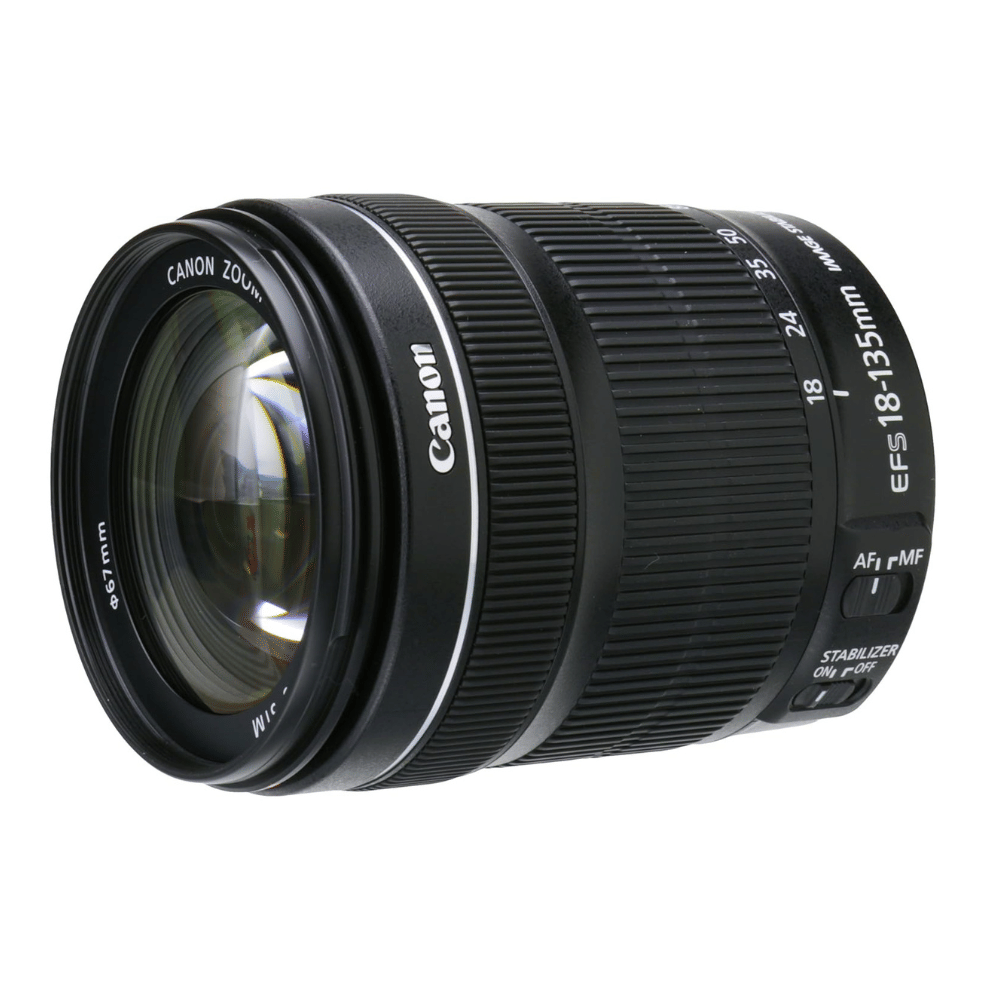 Canon 18-135 mm STM Zoom Lens - Refurbished Good - Black - Refurbished_Black_Left Side_70465