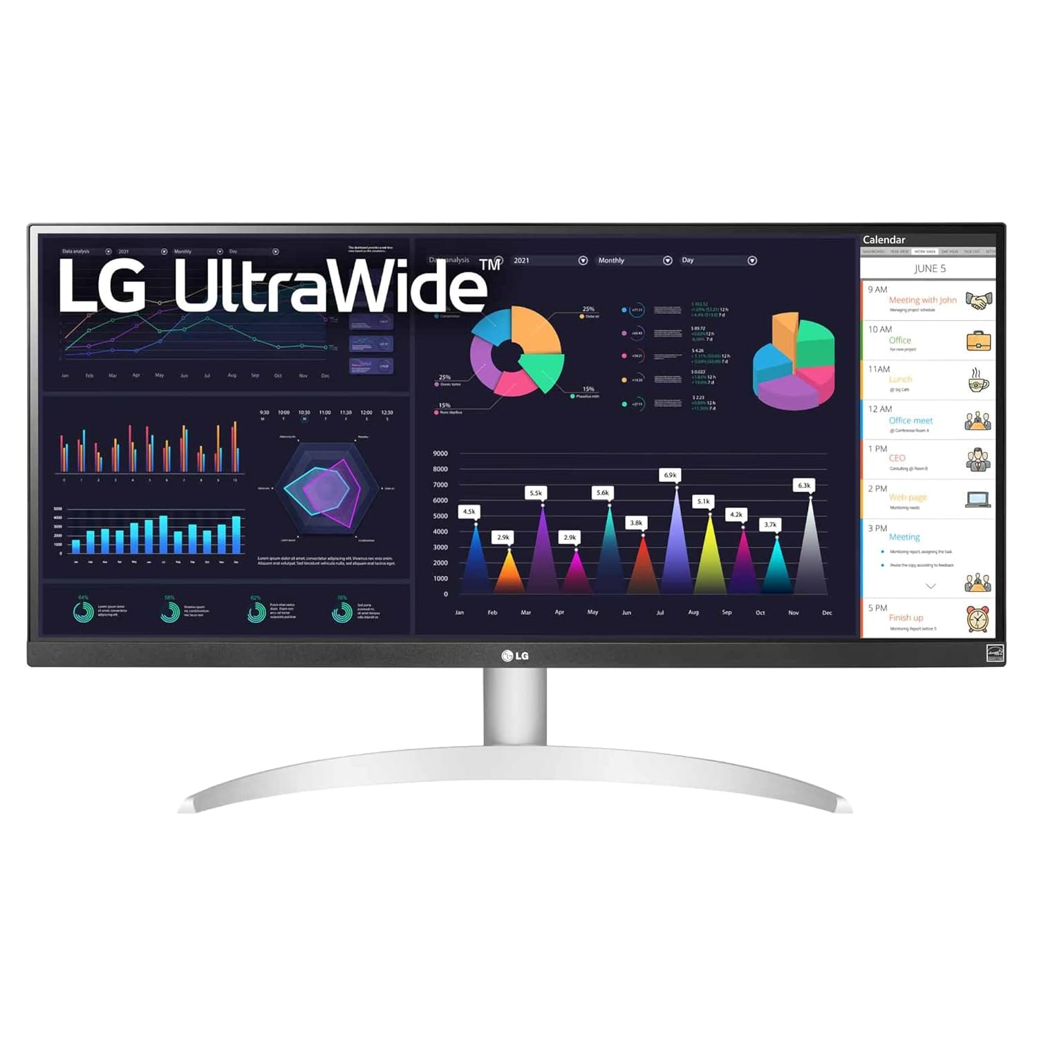 LG Ultrawide 29wq600 29 Inch 100 Hz Full HD IPS Monitor  - Unboxed