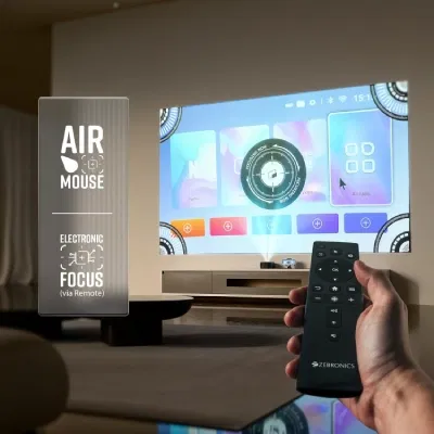 Zebronics Pixaplay Pro 500 12500 lm 1080p Smart Projector - Unboxed_Black_Bottom_124997