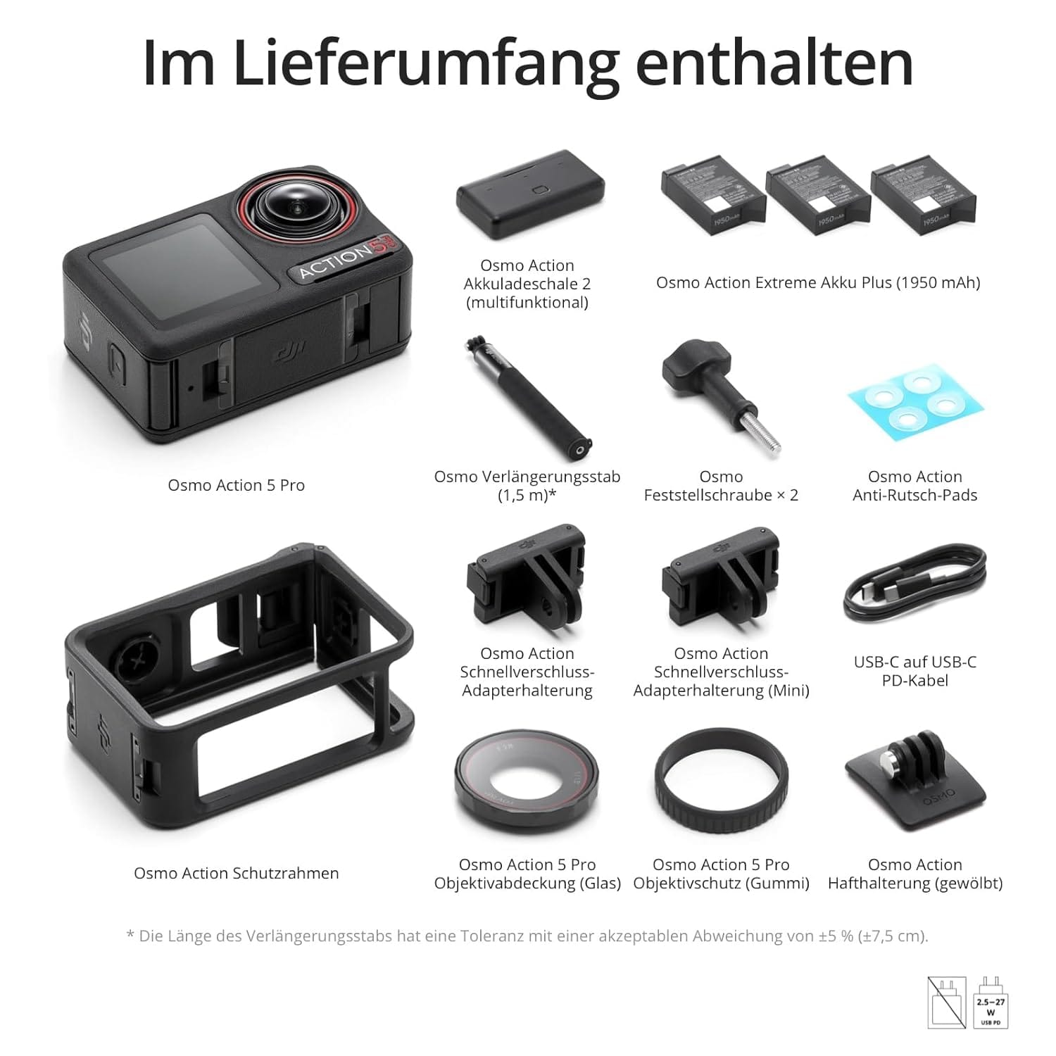 DJI OSMO Action 5 Pro Adventure 40MP Action Camera - Refurbished_Black_Bottom_88565