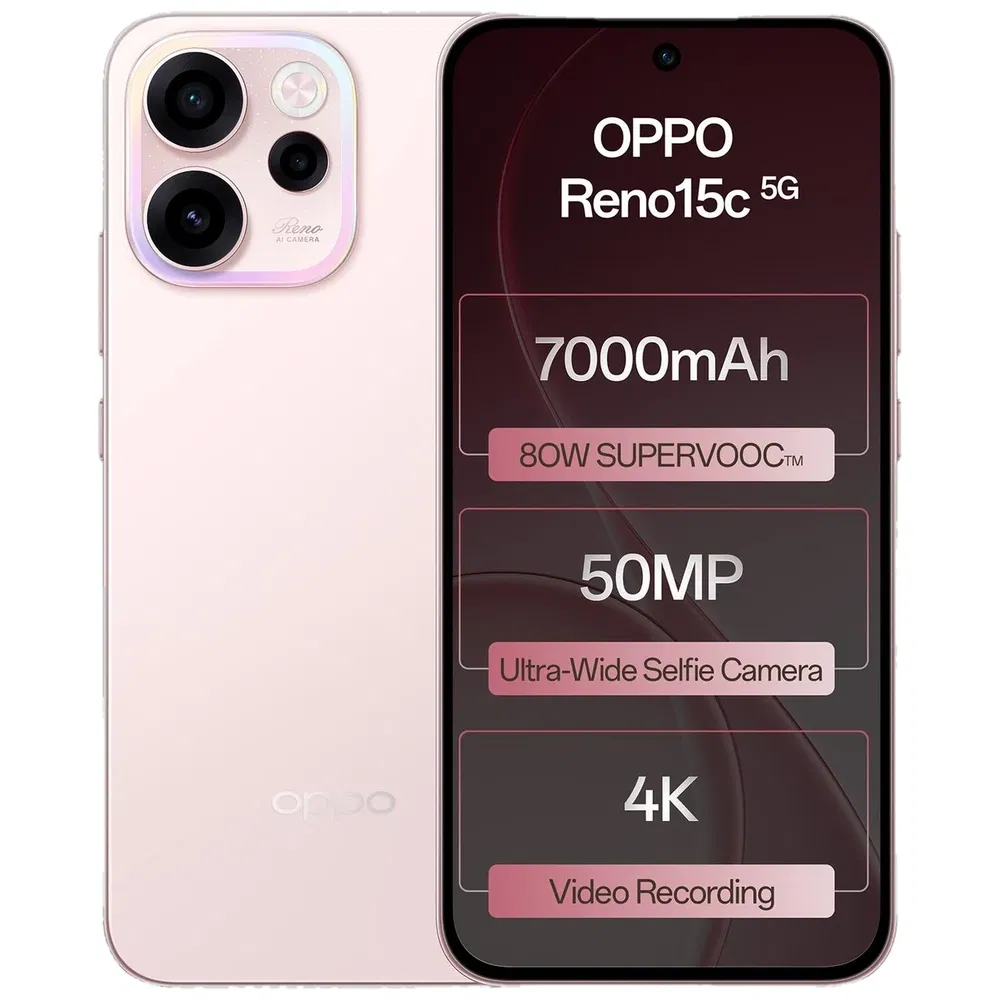 OPPO Reno 15c 5G - Refurbished_Afterglow Pink_Top_125684