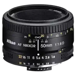 Nikon 50mm f/1.8D AF (Prime) Standard Zoom Lens - Refurbished Good - Black - Refurbished_Black_Front_62110