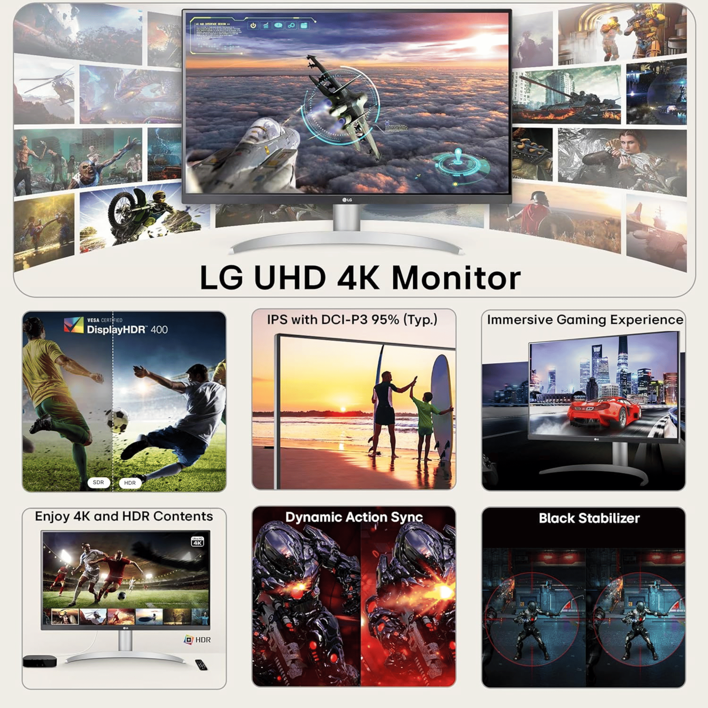 LG 27UP650 W 27 Inch IPS 60 Hz 4K UHD Gaming Monitor  - Unboxed_White_Category_114958