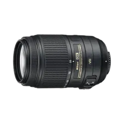 NIKON AF-S DX NIKKOR 55-300 mm f/4.5-5.6G ED VR Telephoto Zoom Lens - Refurbished Good - Black - Refurbished_Black_Front_88899