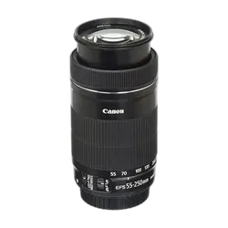 Canon EF-S 55-250mm F4-5.6 IS STM Telephoto Zoom Lens - Refurbished Good - Black - Refurbished_Black_Front_89987