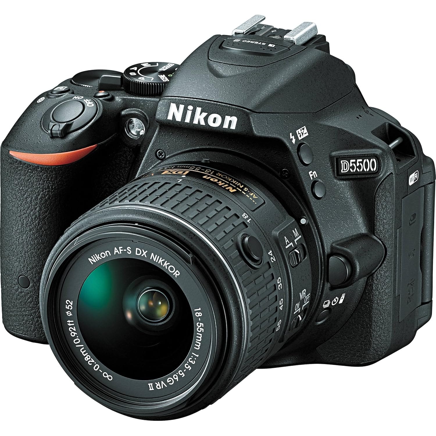 Nikon D5500 24.2MP DSLR - Refurbished_Black_Front_90100