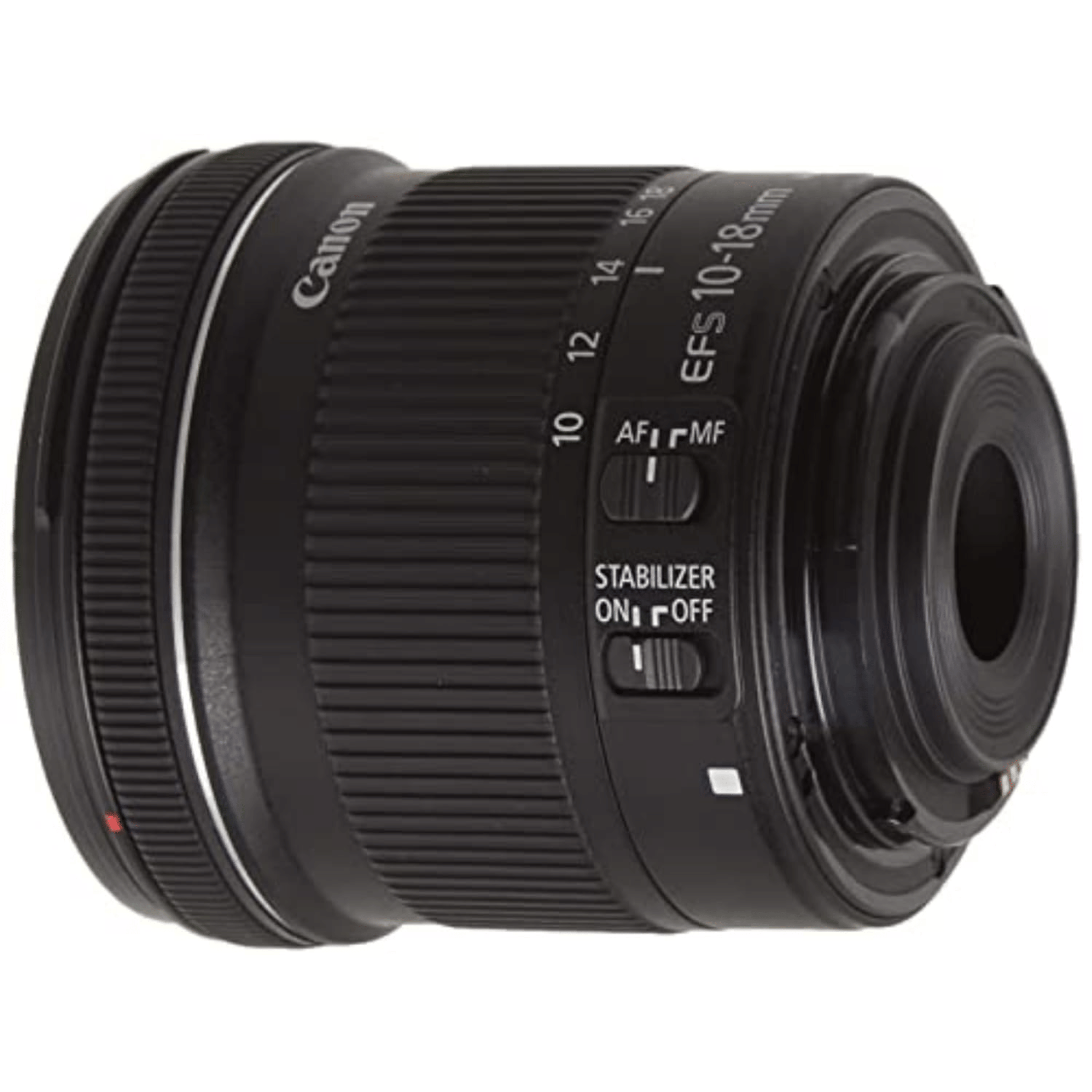 Canon EF-S 10-18mm f/4.5-5.6 is STM Lens - Refurbished Good - Black - Refurbished_Black_Back_115159