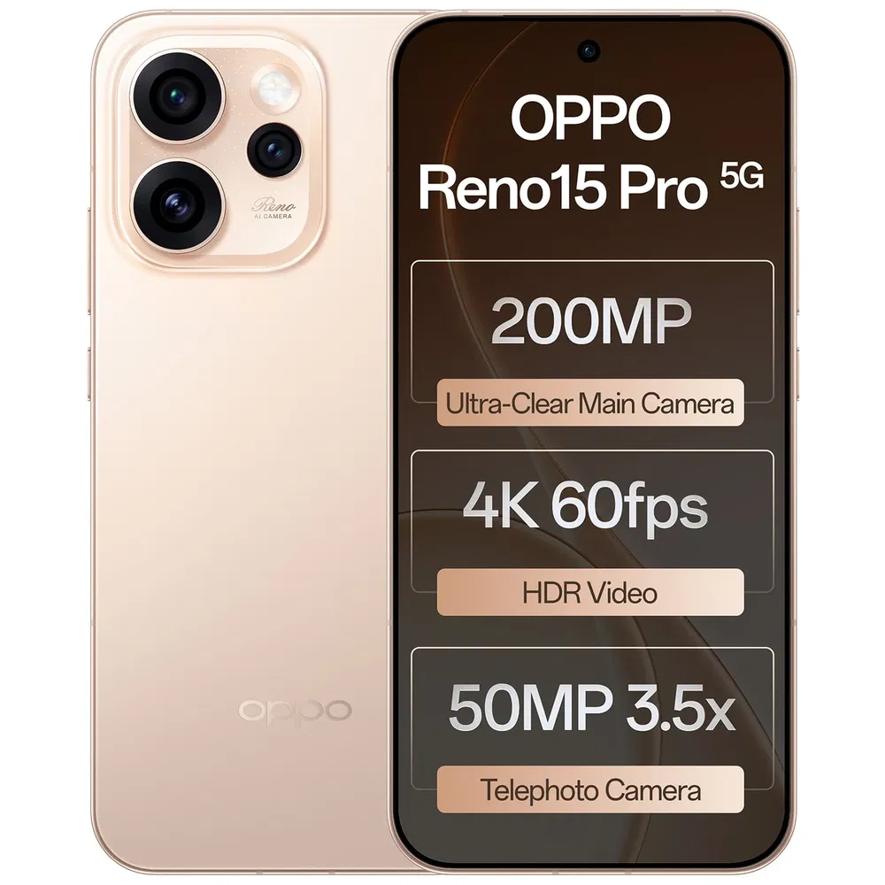 OPPO Reno15 Pro 5G - Refurbished_Sunset Gold_Top_125685