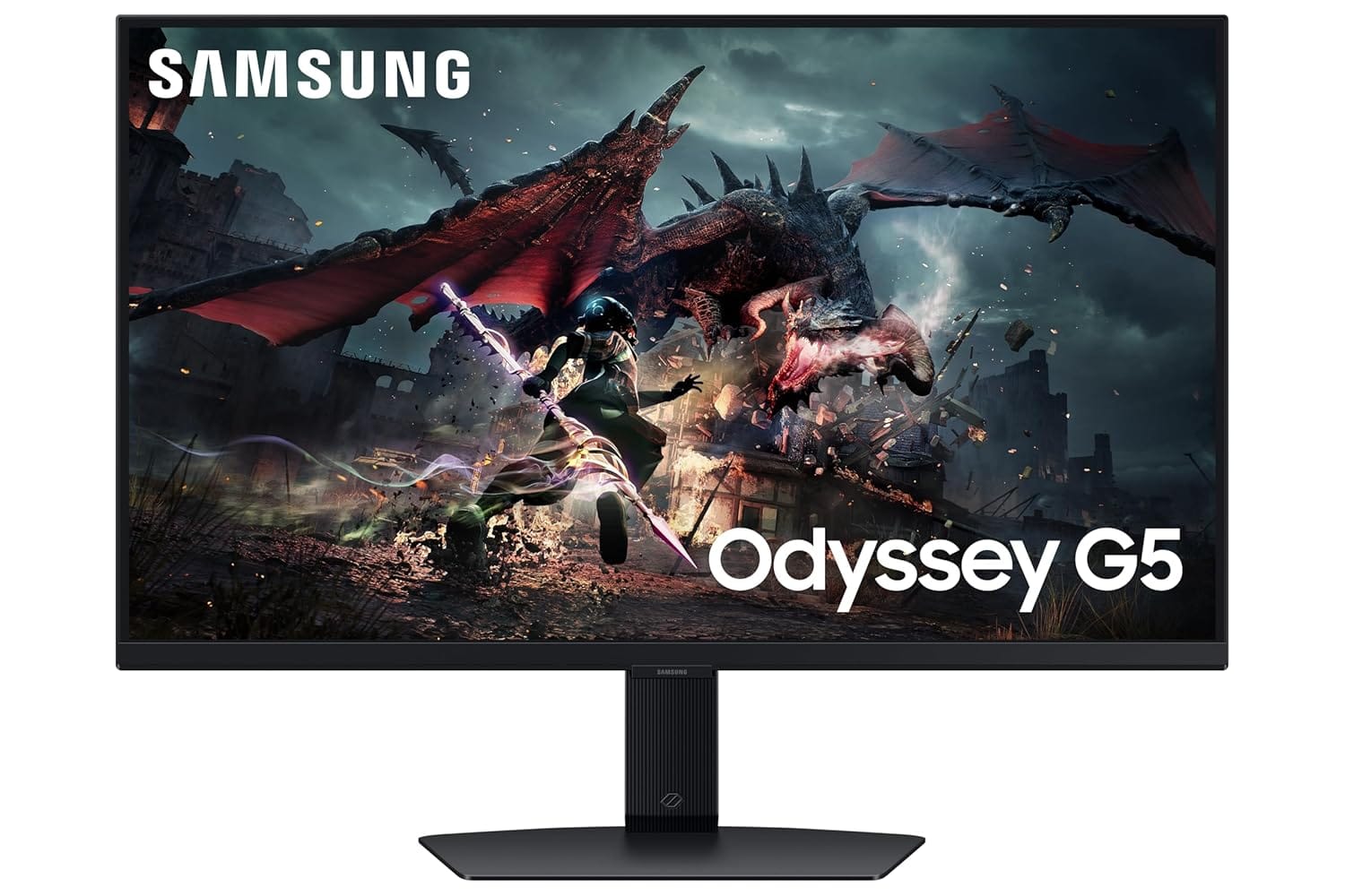 Samsung LS32DG500EWXXL Odyssey G5 Fast 32 Inch IPS 180 Hz 2K Gaming Monitor  - Unboxed_Black_Front_89776