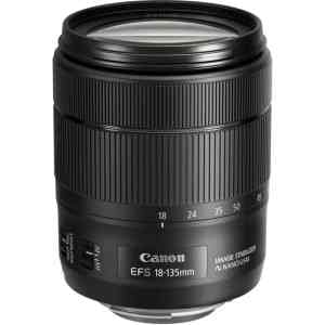 Canon EF–S 18–135mm f/3.5–5.6 IS USM Standard Zoom Lens - Refurbished_Black_Front_123223