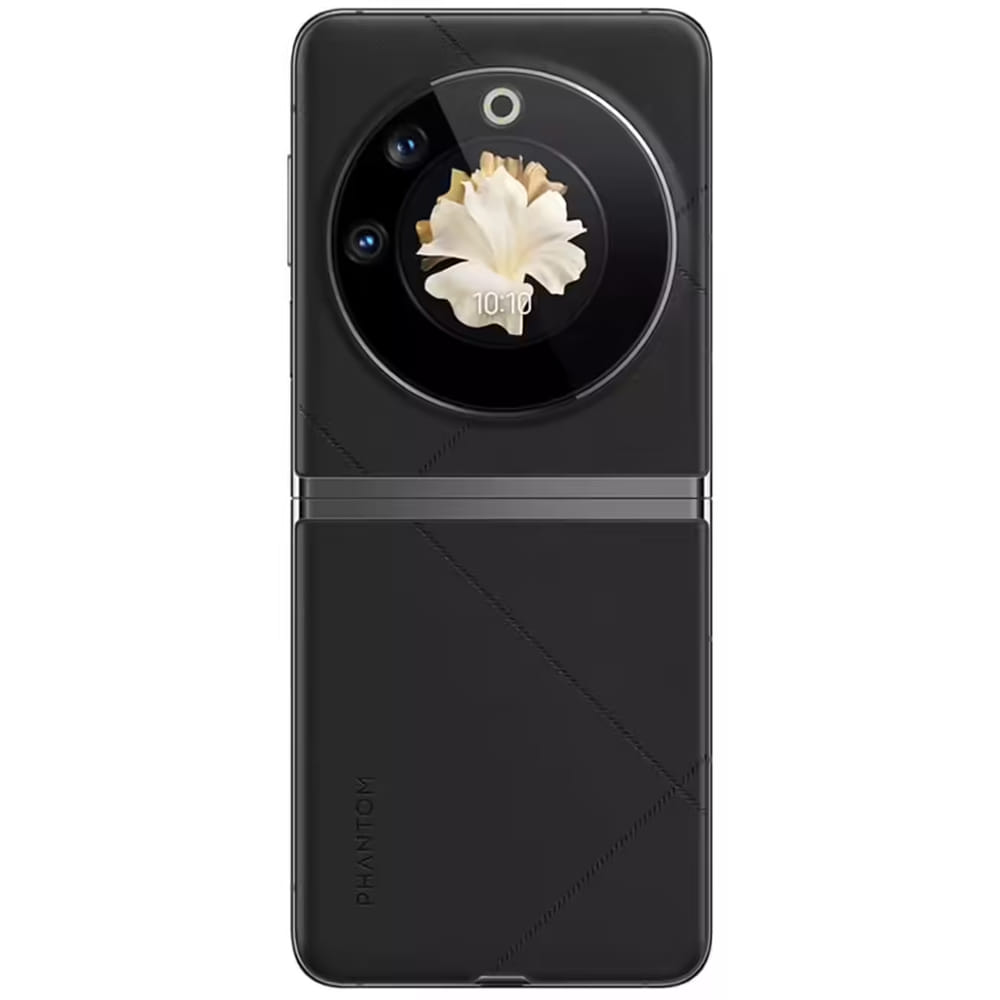 Tecno Phantom V Flip 5G - Refurbished_Iconic Black_Back_87947