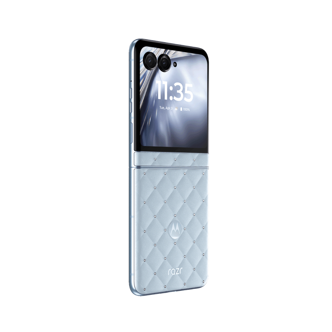 Motorola Moto Razr 60 - Refurbished_Pantone Ice Melt Swarovski_Back_87584