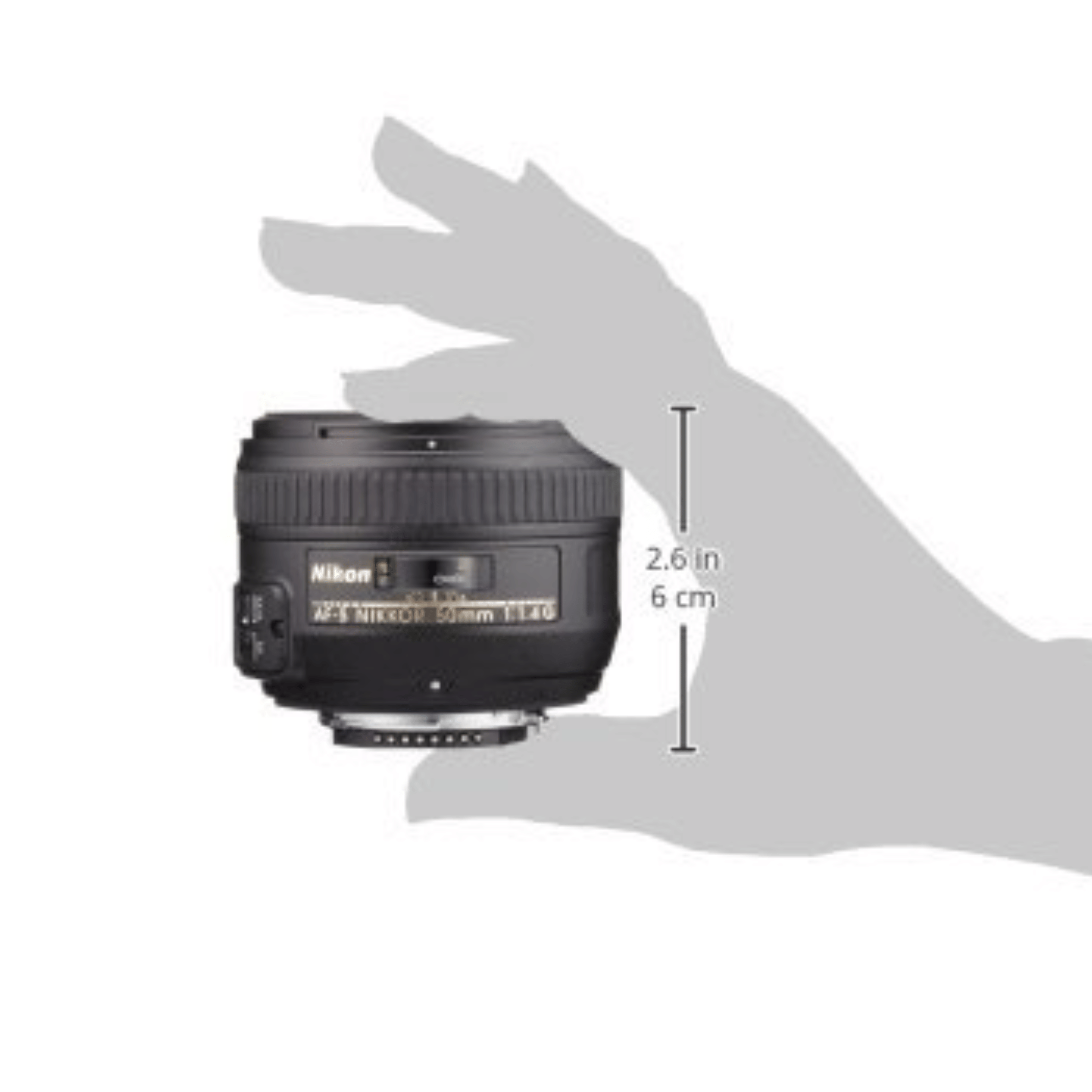 Nikon AF-S 50mm f/1.4G Prime Standard Zoom Lens - Refurbished Good - Black - Refurbished_Black_Bottom_115140
