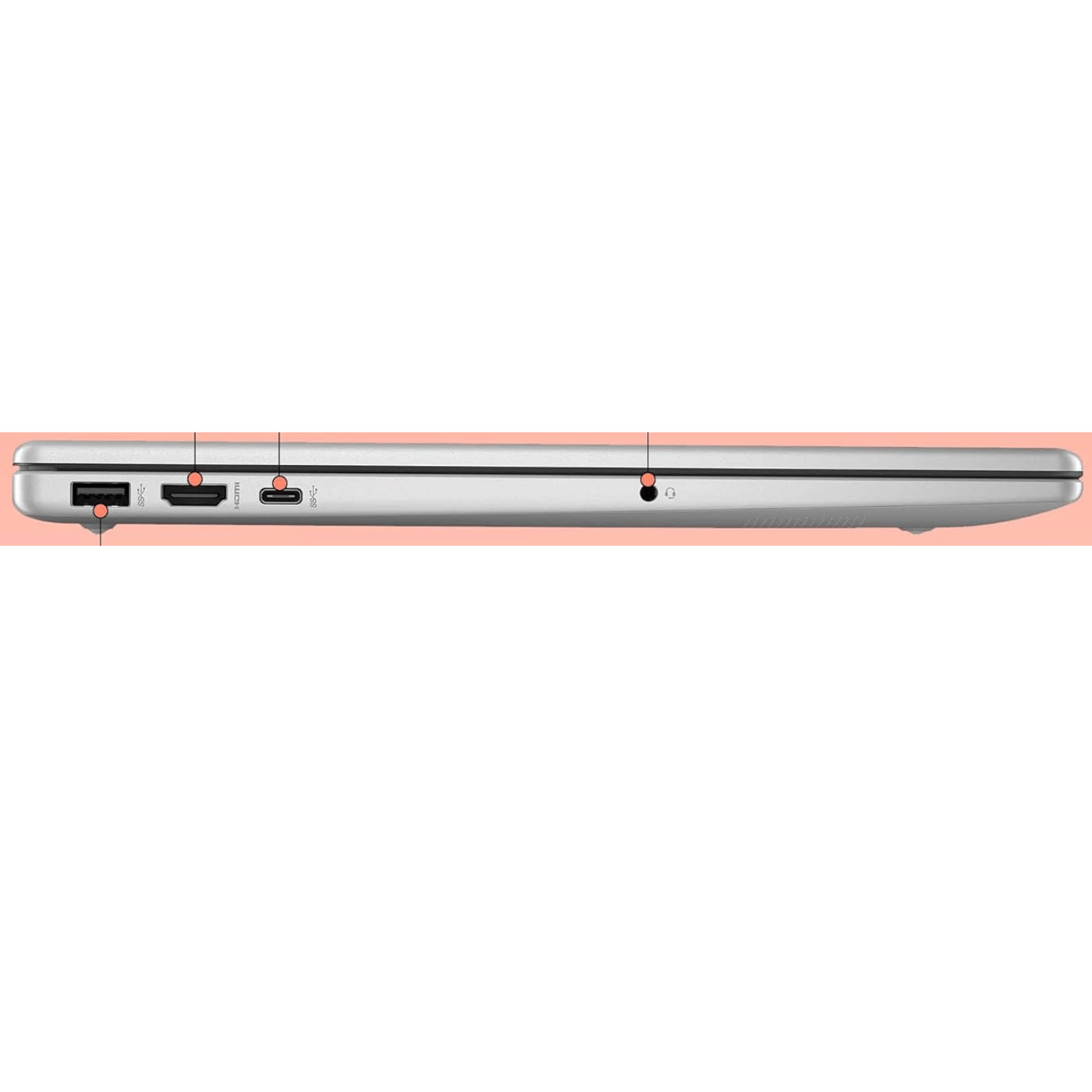 HP/Compaq HP 15 Series 15-fd0316tu (Intel Core i5 13th Gen 15.6 Inch)- Refurbished_Silver_Left Side_112781