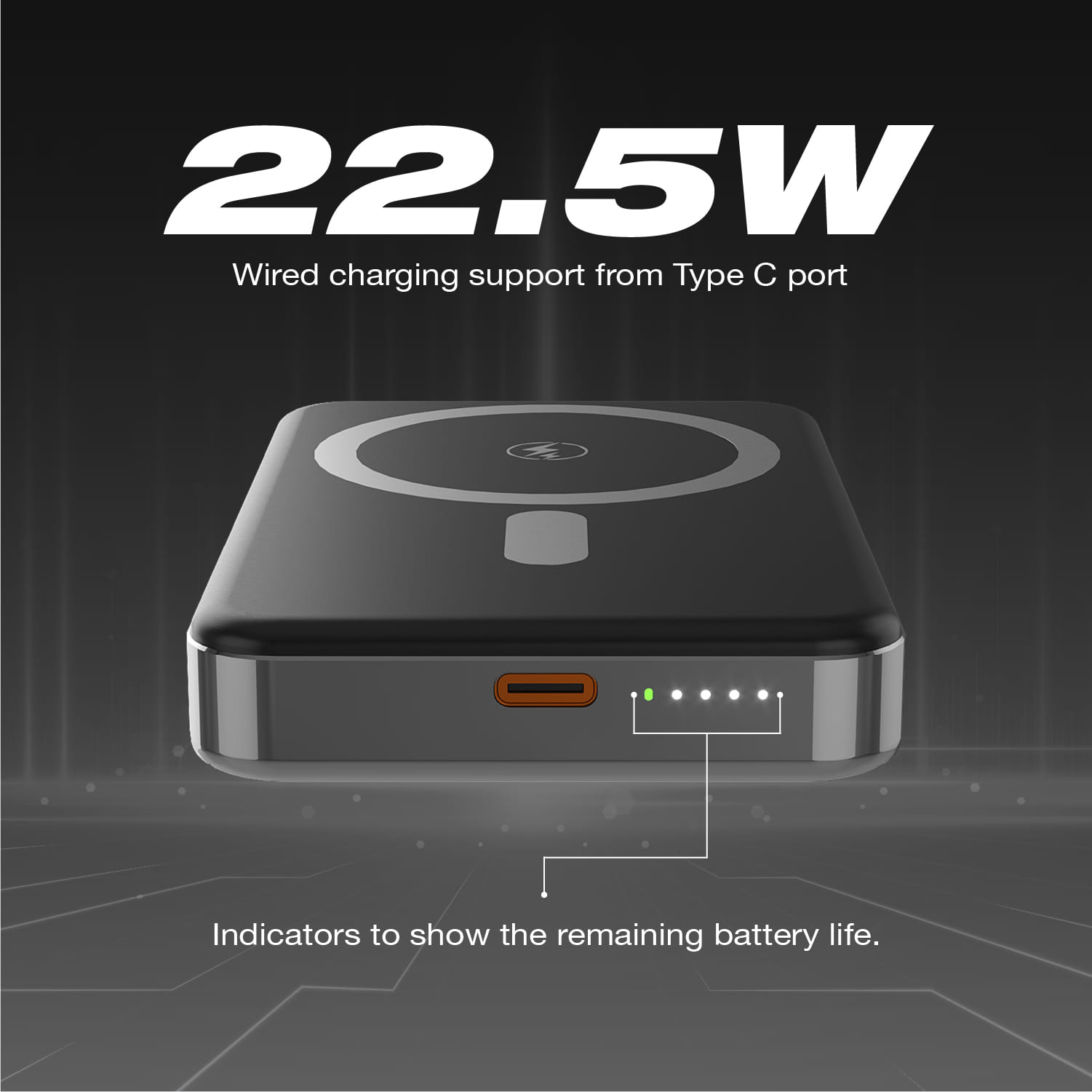 Sugato Procharge 10000mAh - Powerbank - Grey_Grey_Bottom_127075