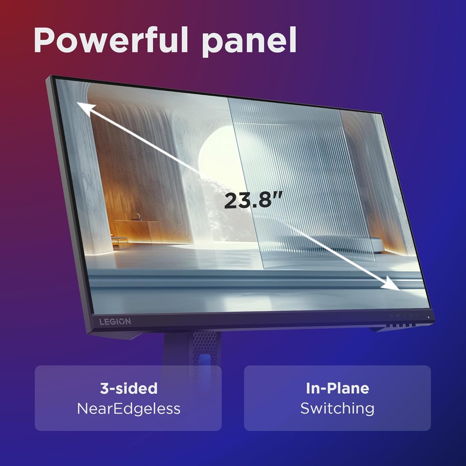 Lenovo Legion R24e 24 Inch IPS 180 Hz FHD Gaming Monitor  - Unboxed_Black_Bottom_88485