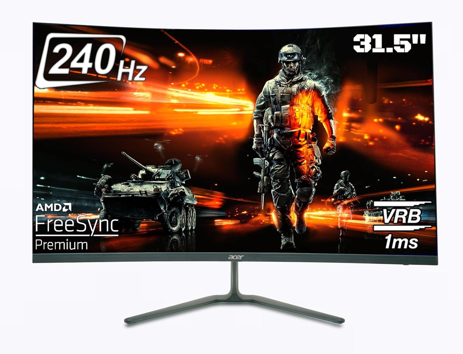Acer ED320Q X2 31.5 Inch VA 240 Hz FHD LCD Monitor  - Unboxed_Black_Front_89699