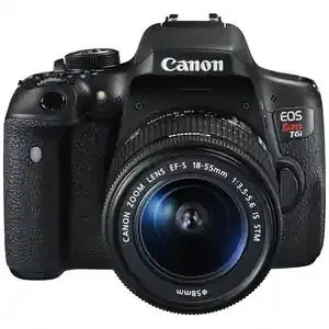 Canon EOS Rebel T6i DSLR Camera - Refurbished_Black_Front_133941
