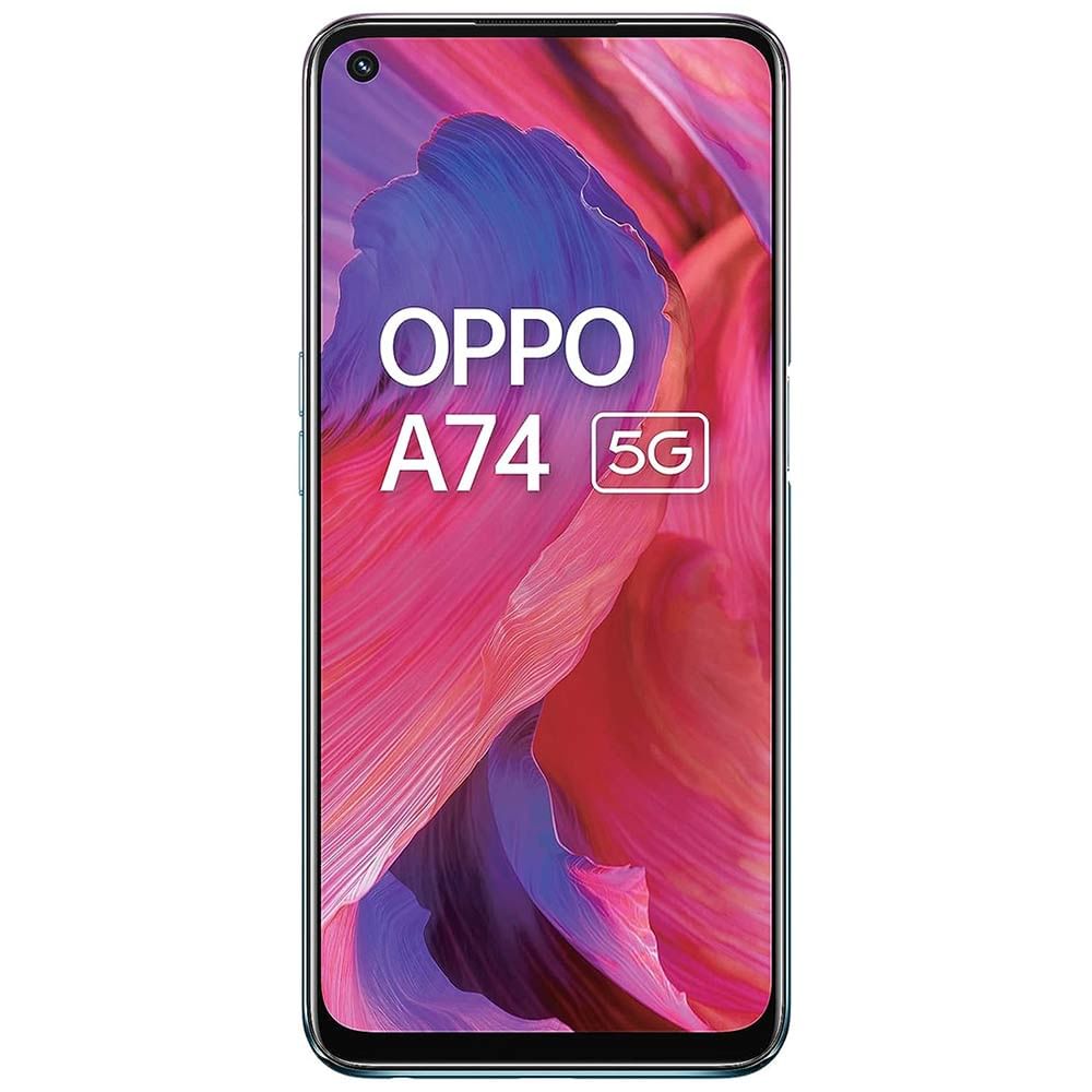 OPPO A74 5G - Refurbished_Fluid Black_Front_49419