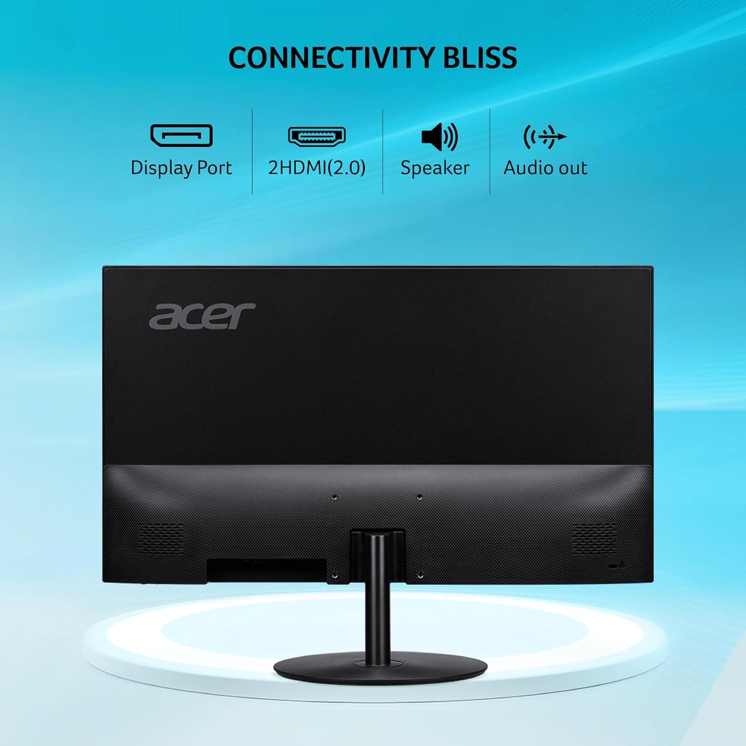 Acer SA322QU 31.5 Inch 75 Hz UltraSlim WQHD IPS Monitor - Unboxed_Black_Back_64771