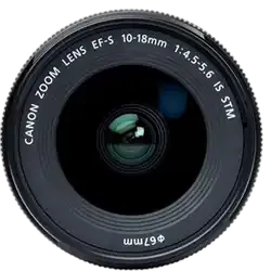 Canon EF-S 10-18mm f/4.5-5.6 is STM Lens - Refurbished Good - Black - Refurbished_Black_Top_115161