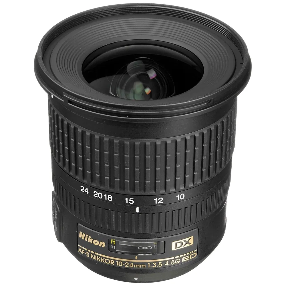 Nikon AF–S DX Nikkor 10–24mm F/3.5–4.5G ED Zoom Lens - Refurbished_Black_Top_124136