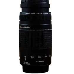 Canon 75-300mm Telephoto Zoom Lens - Refurbished Good - Black - Refurbished_Black_Right Side_115165