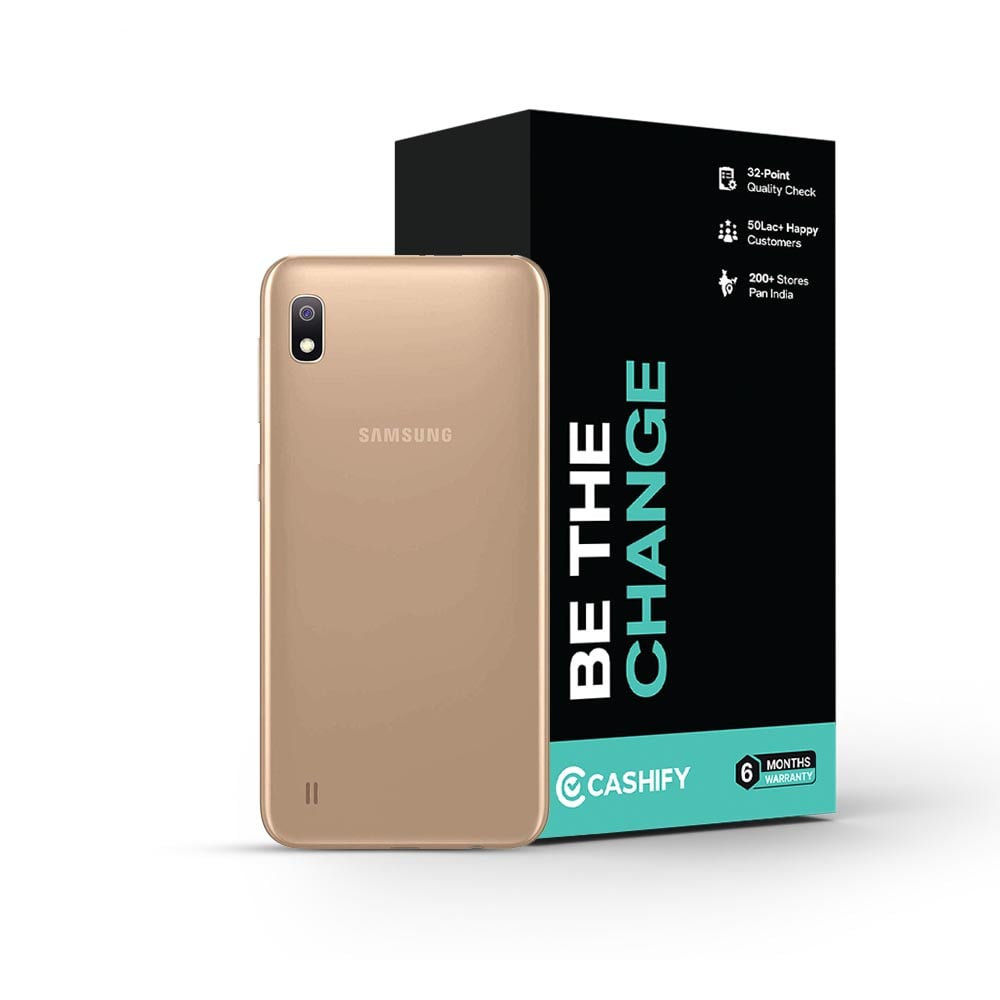 Samsung Galaxy A10 - Refurbished_Gold_Phone With Box_49873