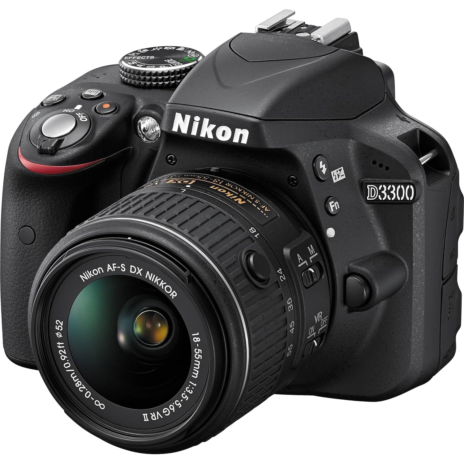 Nikon D3300 24.2MP DSLR - Refurbished_Black_Right Side_58284