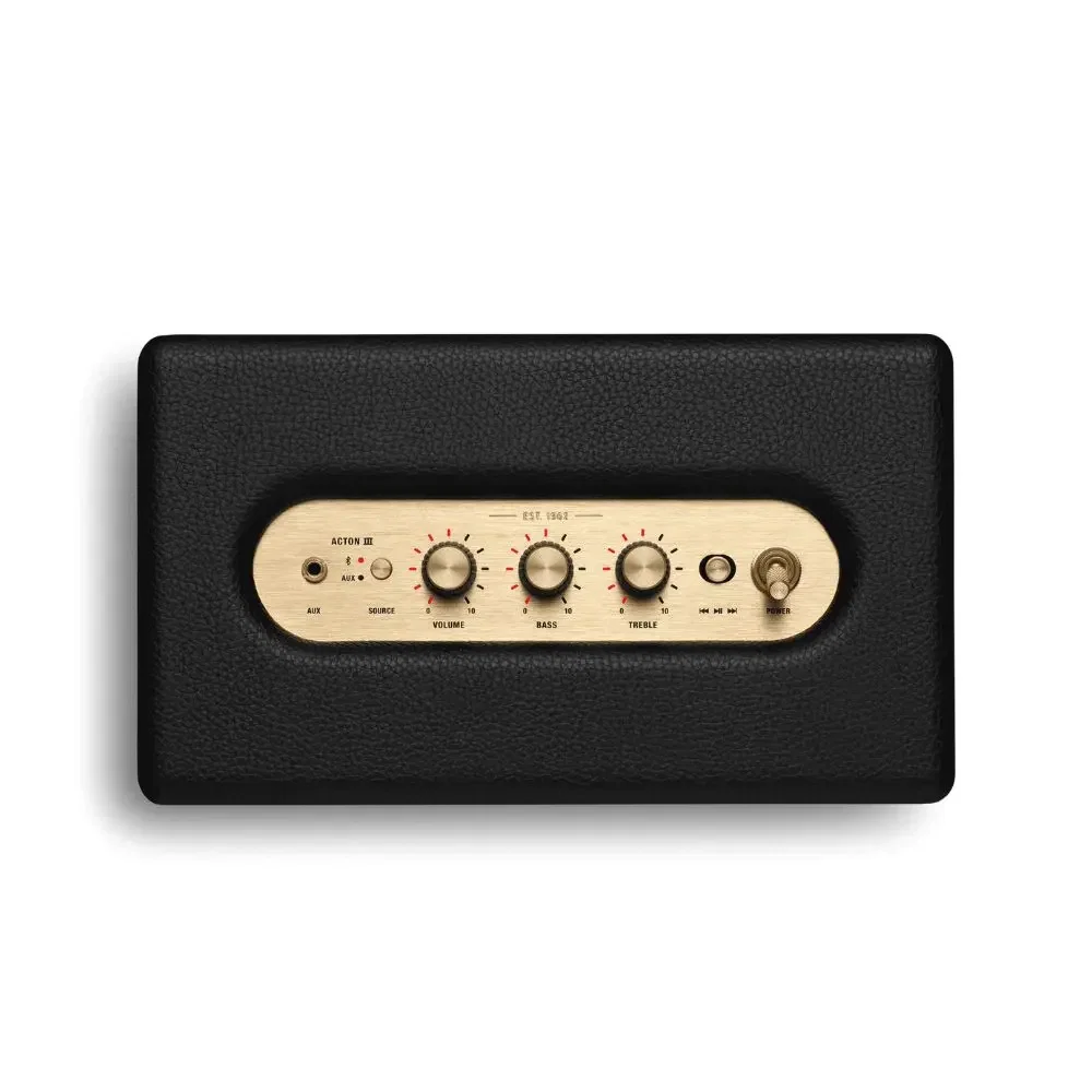 Marshall Acton 3 Bluetooth Speaker - Unboxed_Black_Top_59318