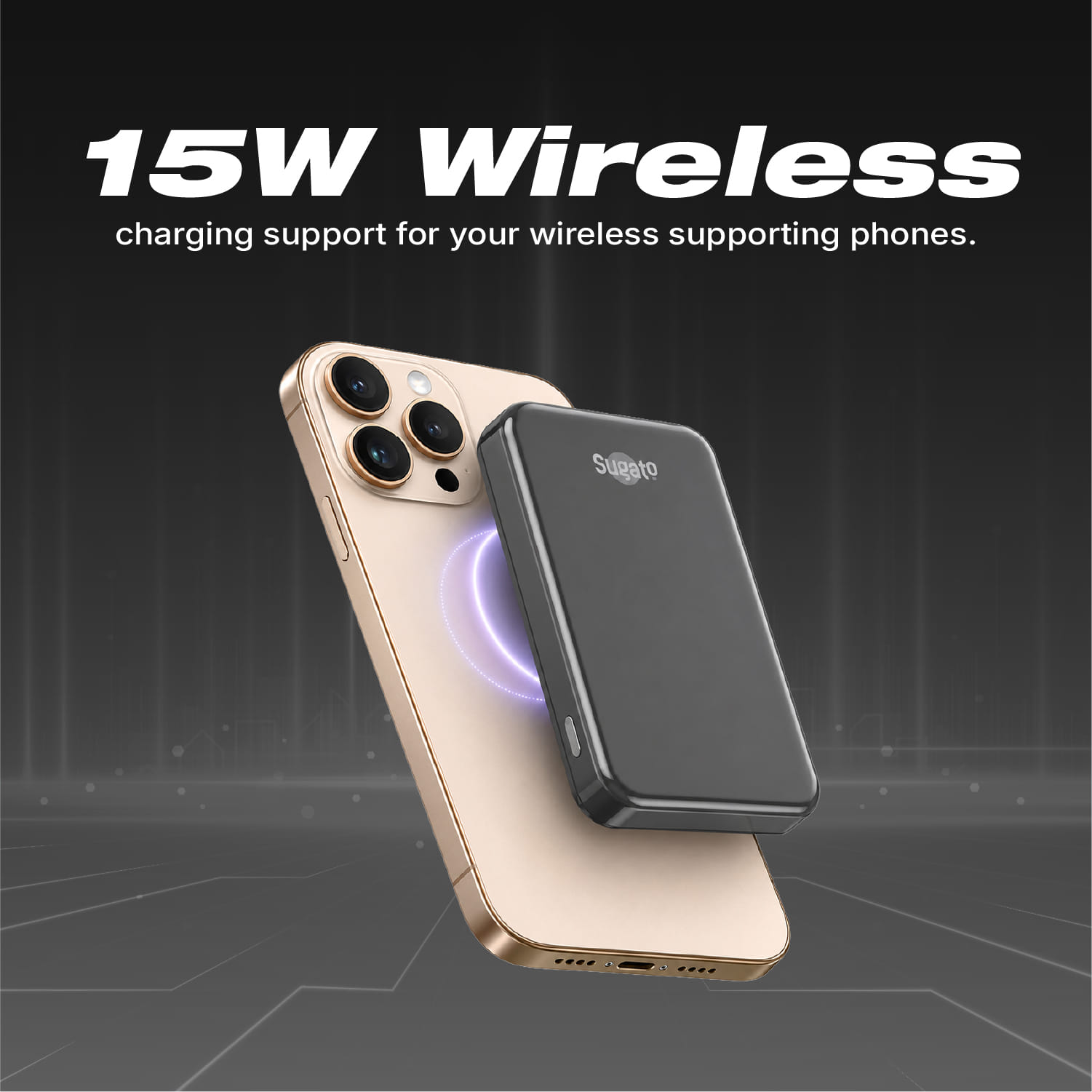 Sugato Procharge 10000mAh - Powerbank - Grey_Grey_Back_127074