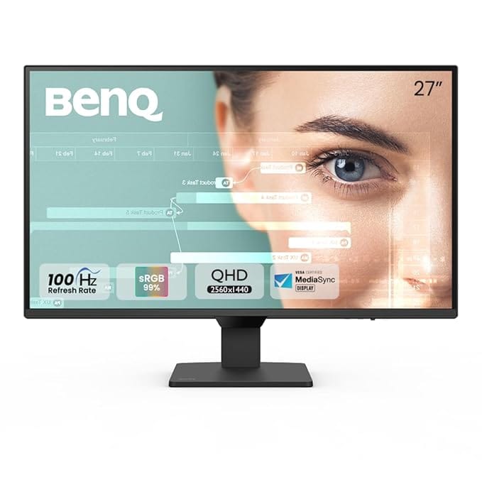 BenQ GW2790QT 27 Inch IPS 75 Hz QHD Monitor  - Unboxed_Black_Front_89058