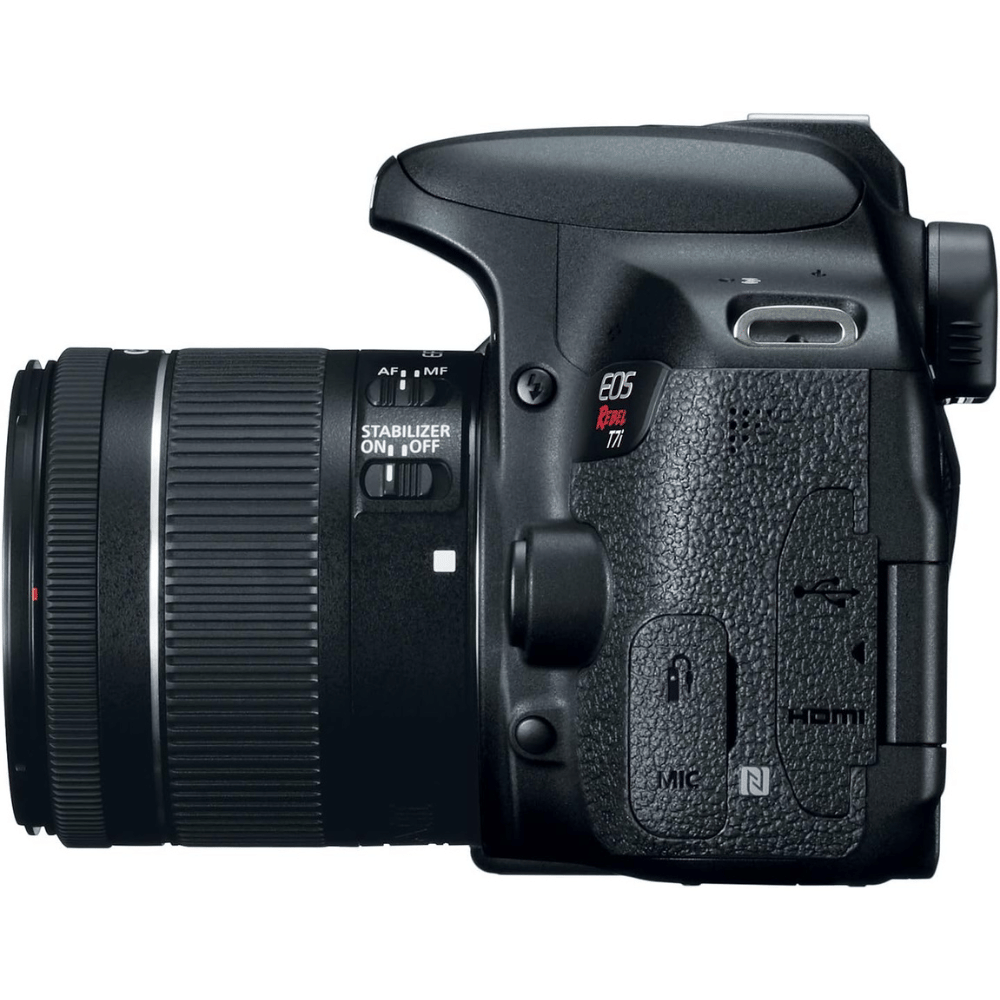 Canon EOS Rebel T7i DSLR Camera - Refurbished_Black_Left Side_126499
