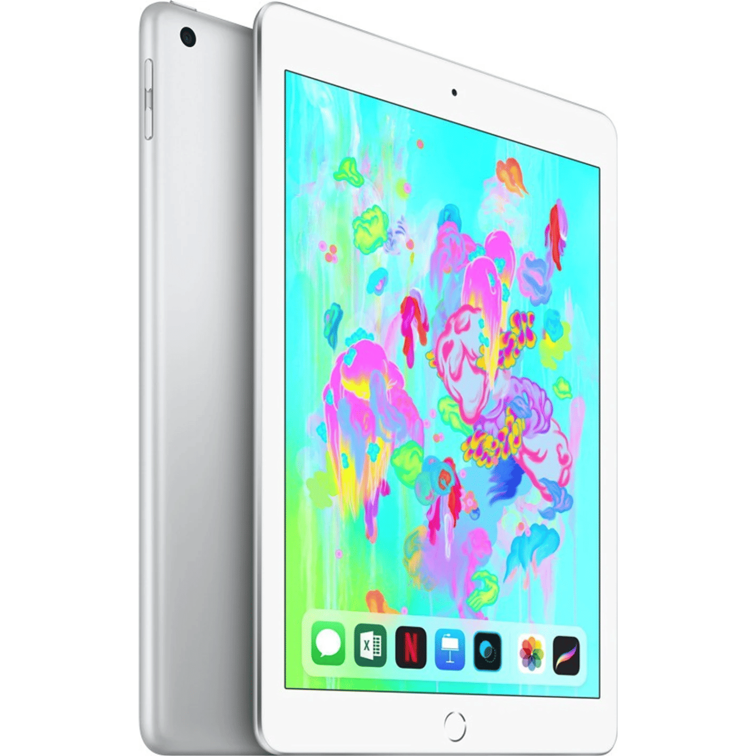 Apple Ipad 2018 6th Generation (9.7 inch, Wifi+Cellular)- Refurbished_Silver_Top_90309