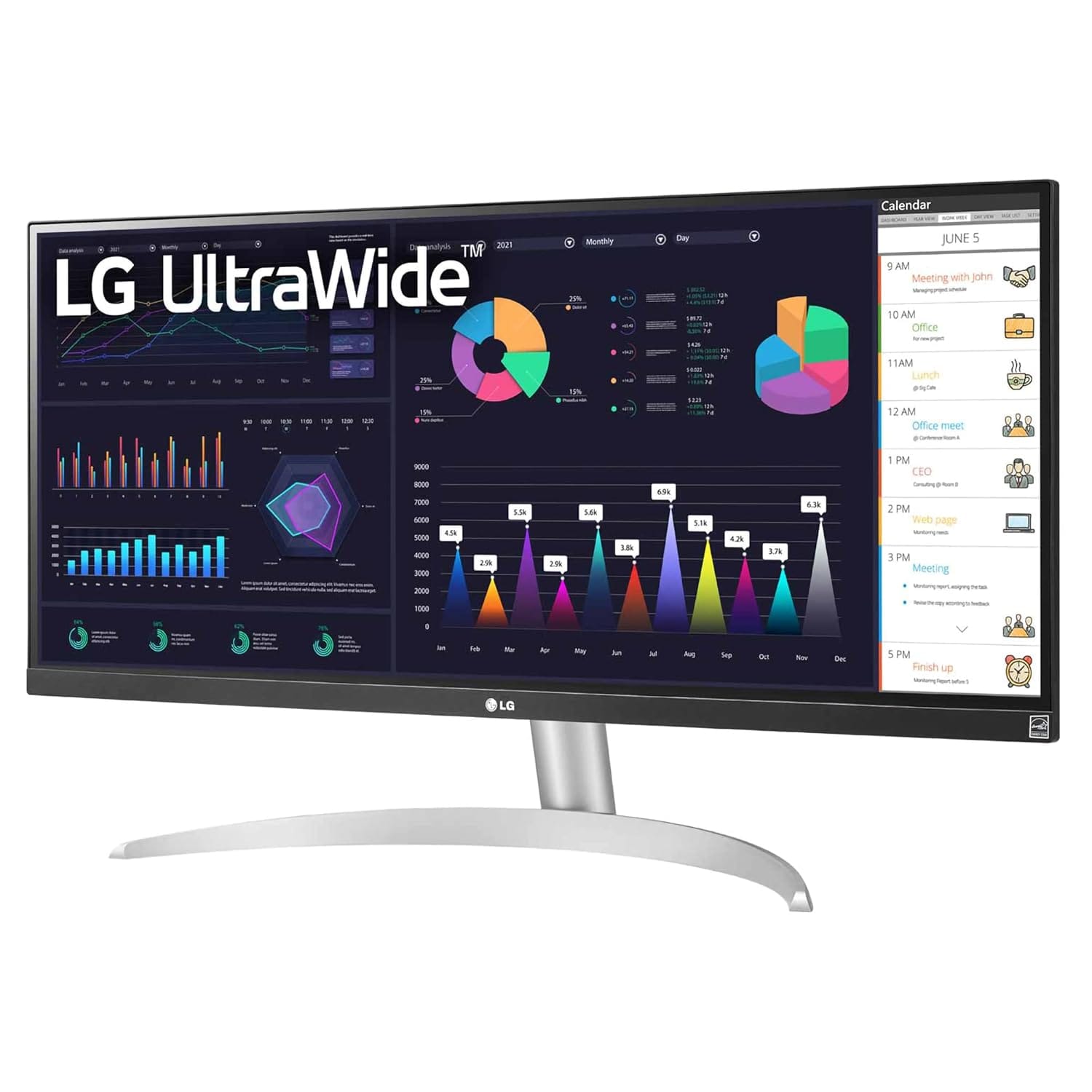 LG Ultrawide 29wq600 29 Inch 100 Hz Full HD IPS Monitor  - Unboxed_White_Left Side_87350