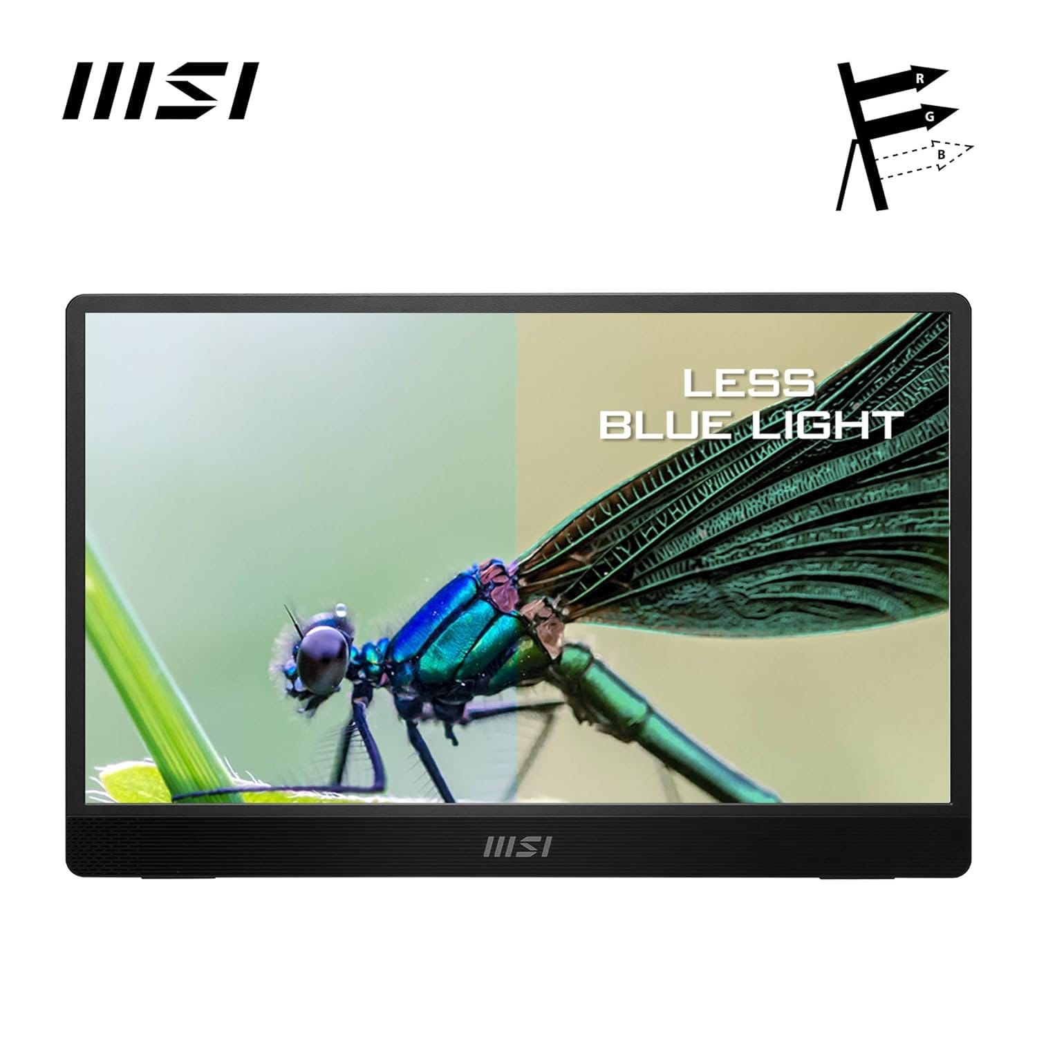 MSI PRO MP161 E2 15.6 Inch IPS 60 Hz FHD Portable Monitor  - Unboxed_Black_Bottom_88400