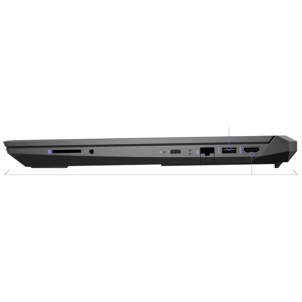 HP/Compaq Pavilion Gaming Series 15-ec2146ax (AMD Ryzen7 5000H Series 15.6 Inch)- Refurbished_Black_Right Side_126838