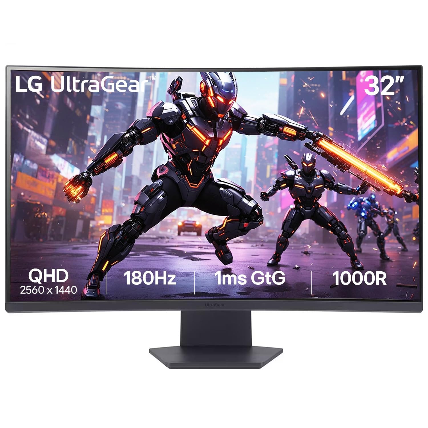 LG Ultragear 32GS60QC 32 Inch 180 Hz 1000R Curved QHD VA Panel LED Backlit LCD Gaming Monitor  - Unboxed