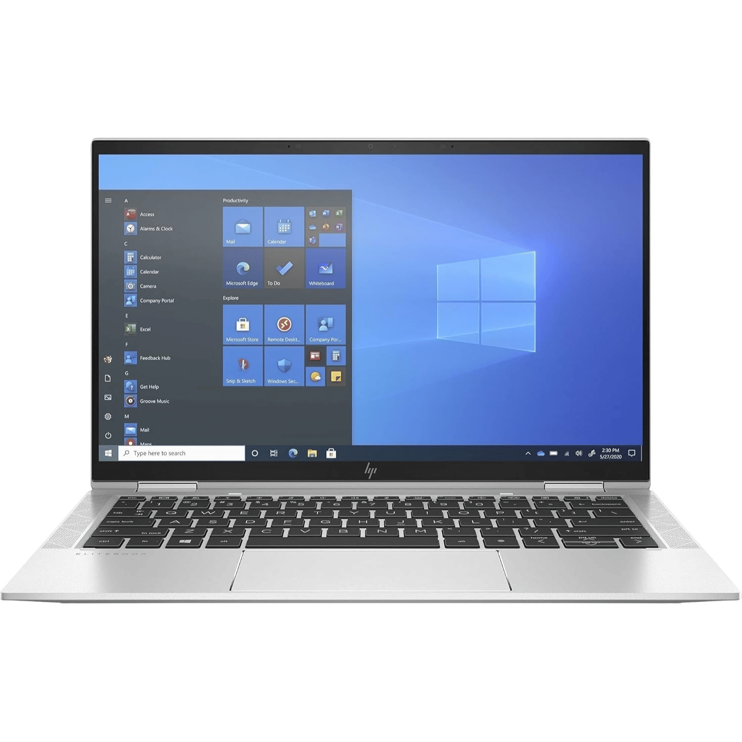 HP/Compaq Elitebook Series X360 1040 G8 TOUCH SCREEN (Intel Core i7 11th Gen 14 Inch)- Refurbished_Silver_Front_117247
