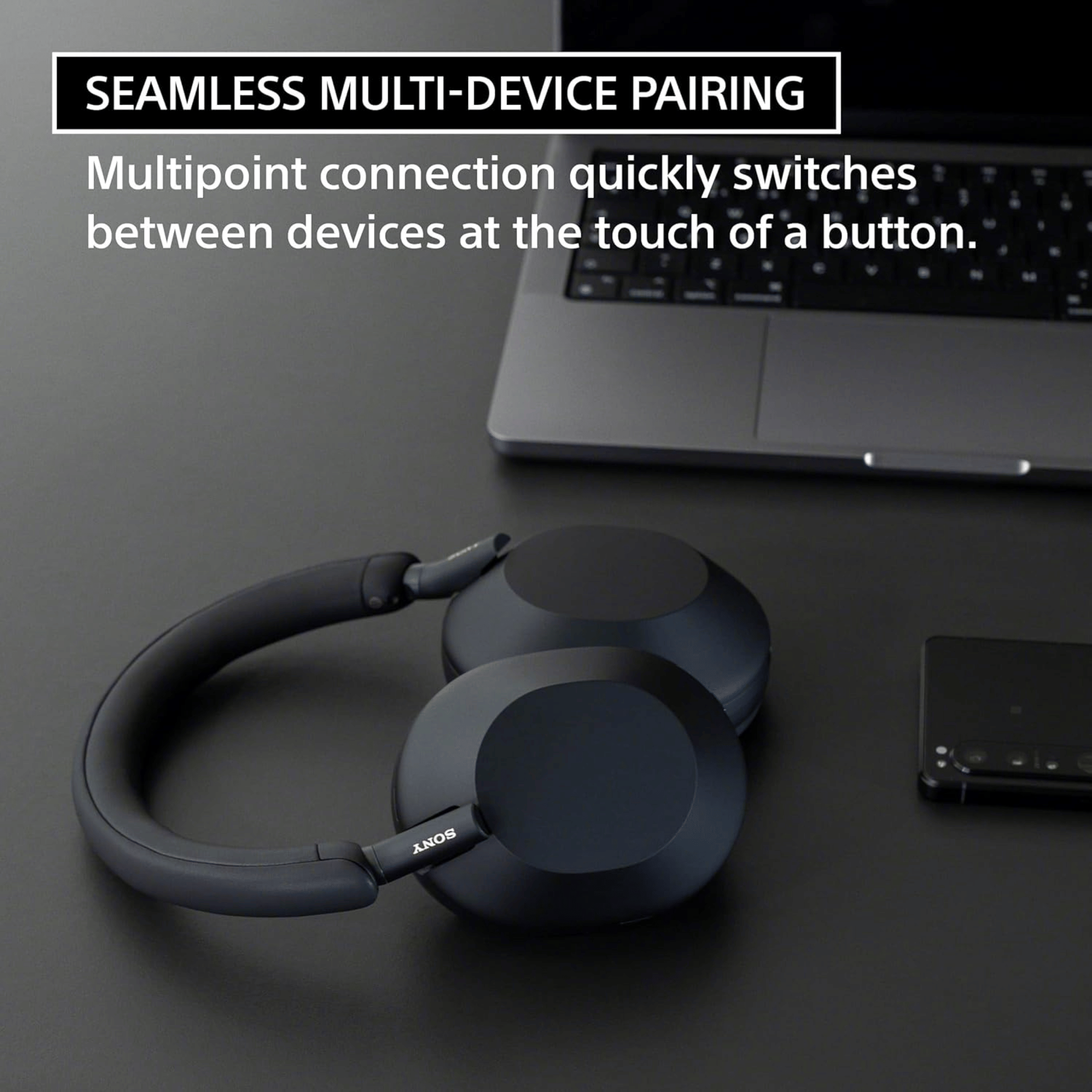 Sony WH 1000XM5 Best Active Noise Cancelling Wireless Bluetooth Over Ear Headphones - Unboxed_Black_Category_114848