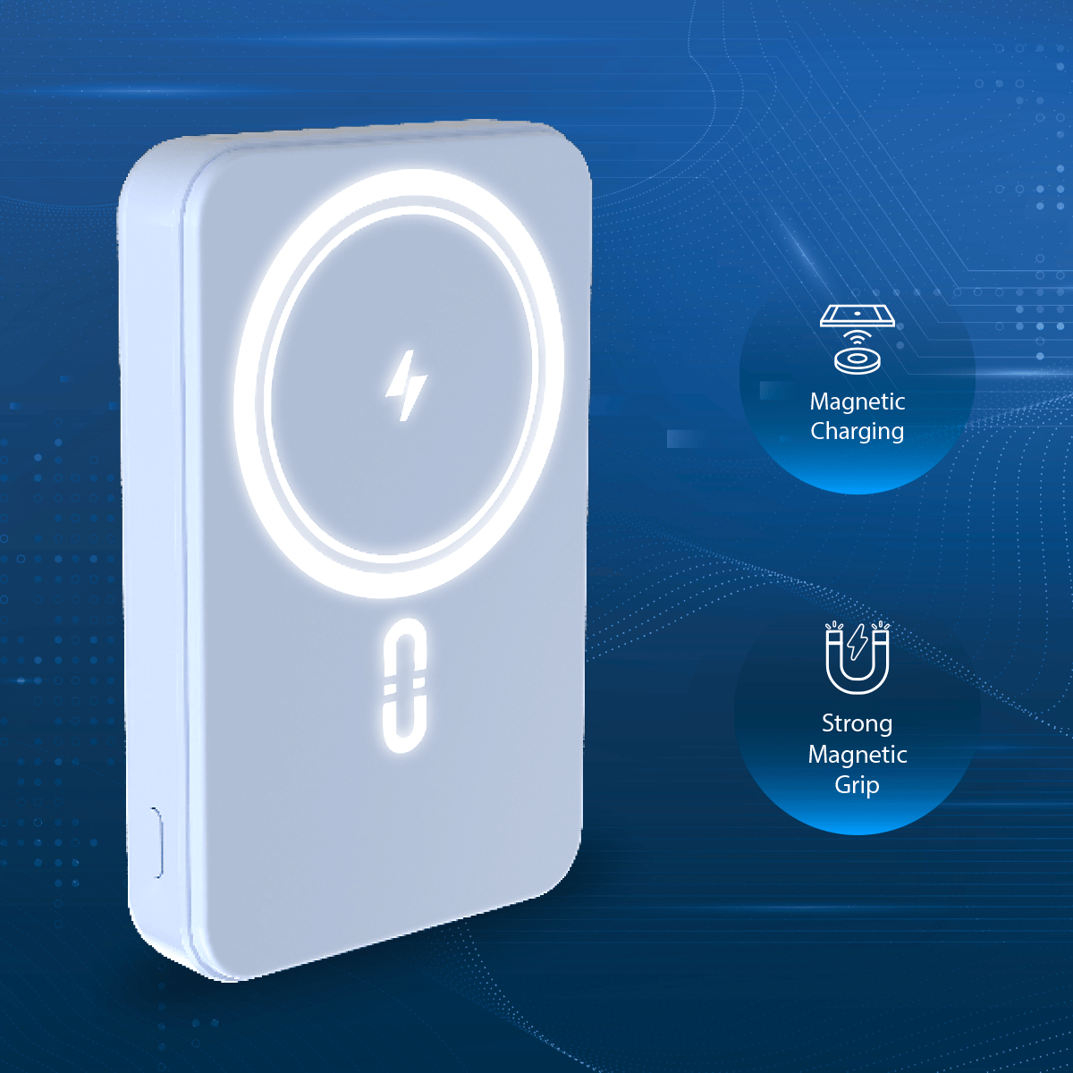 Sugato Hypercharger 10000 mAh - Powerbank - Blue_Blue_Left Side_64587