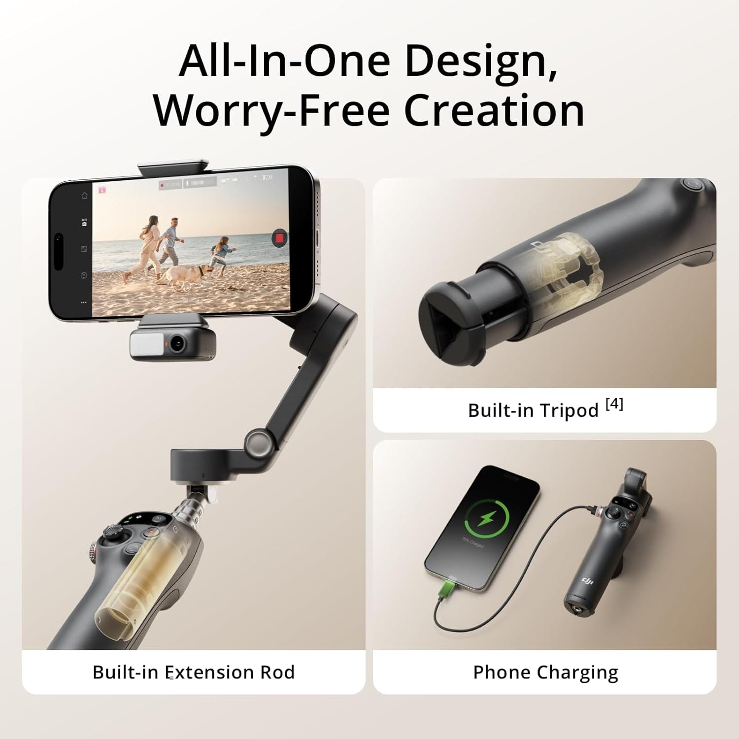 DJI OSMO Mobile 7P Gimbal  - Unboxed_Grey_Right Side_88891