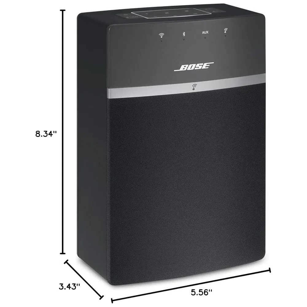 Bose SoundTouch 10 Bluetooth Speaker - Refurbished_Black_Left Side_126356