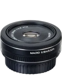 CANON EFS 24mm F/2.8 STM Prime Lens - Refurbished Good - Black - Refurbished_Black_Back_115728
