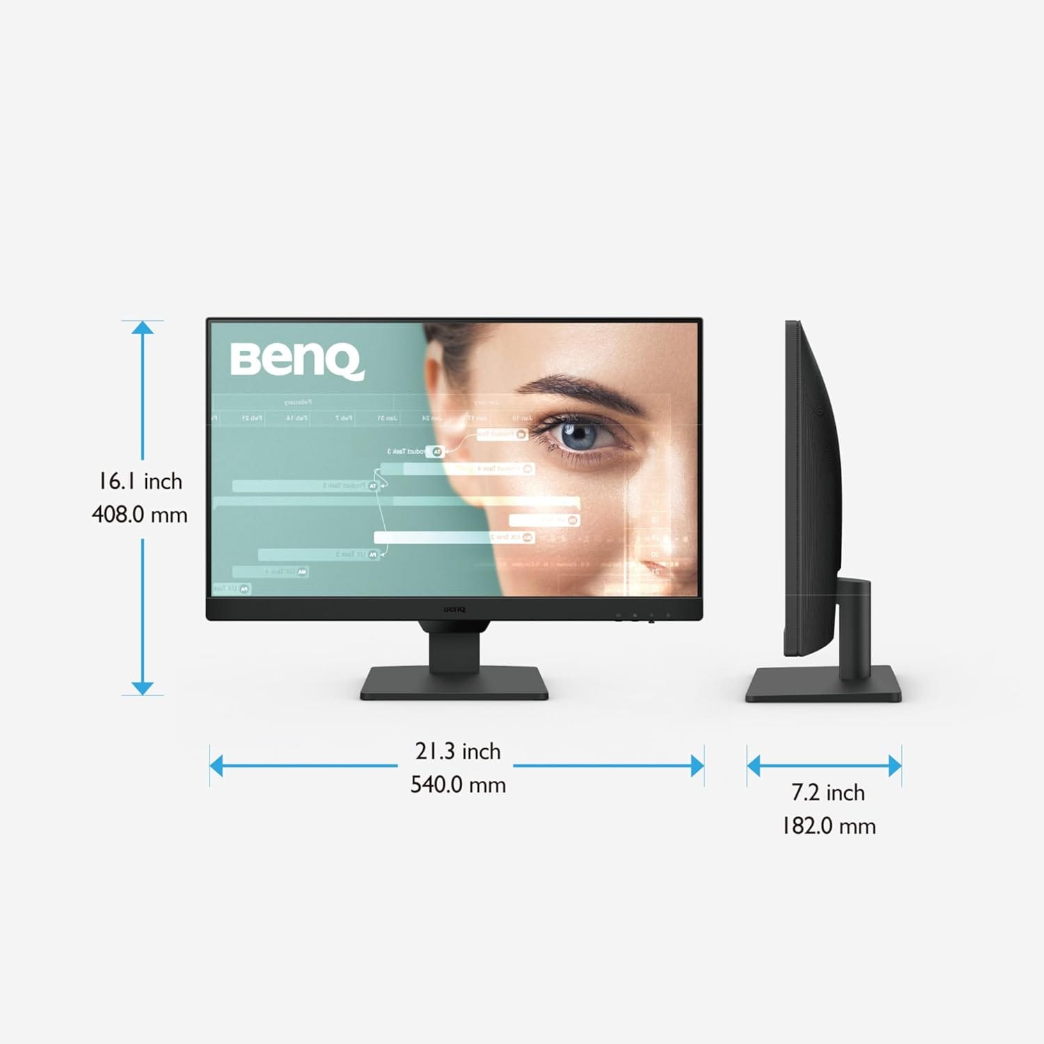 BenQ GW2490 24 Inch IPS 100 Hz FHD LCD Monitor  - Unboxed_Black_Back_89688