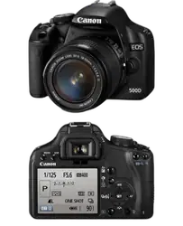 Canon EOS 500D 15MP DSLR - Refurbished_Black_Top_115701