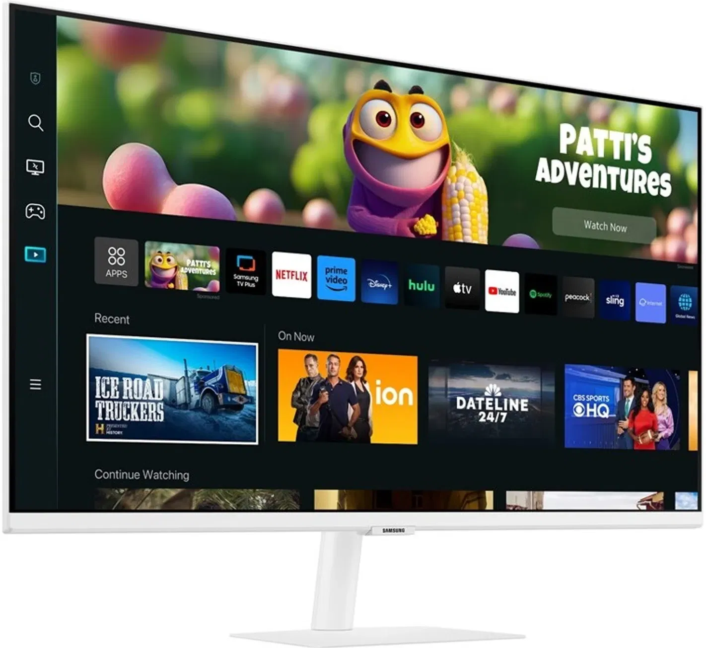 Samsung LS27CM501EWXXL M5 27 Inch LCD 60 Hz FHD Smart Monitor  - Unboxed_White_Left Side_90007