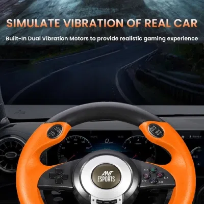 Ant Esports GW V3 PC Steering Wheel 270 Degree Vibration Gaming Steering Wheel - Refurbished Superb - Black - 2024 - XBOX Series X)- Refurbished_Black_Top_124809