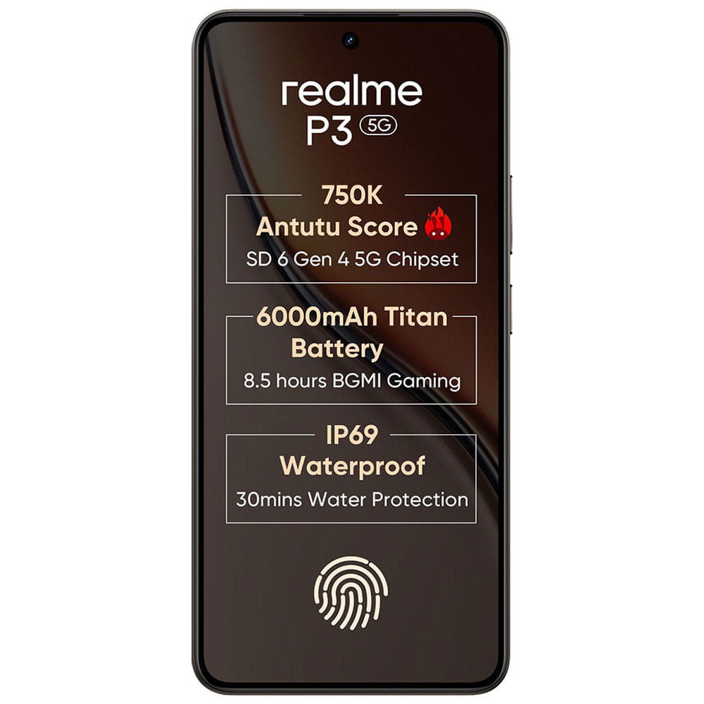 Realme P3 5G - Refurbished_Comet Grey_Front_63424