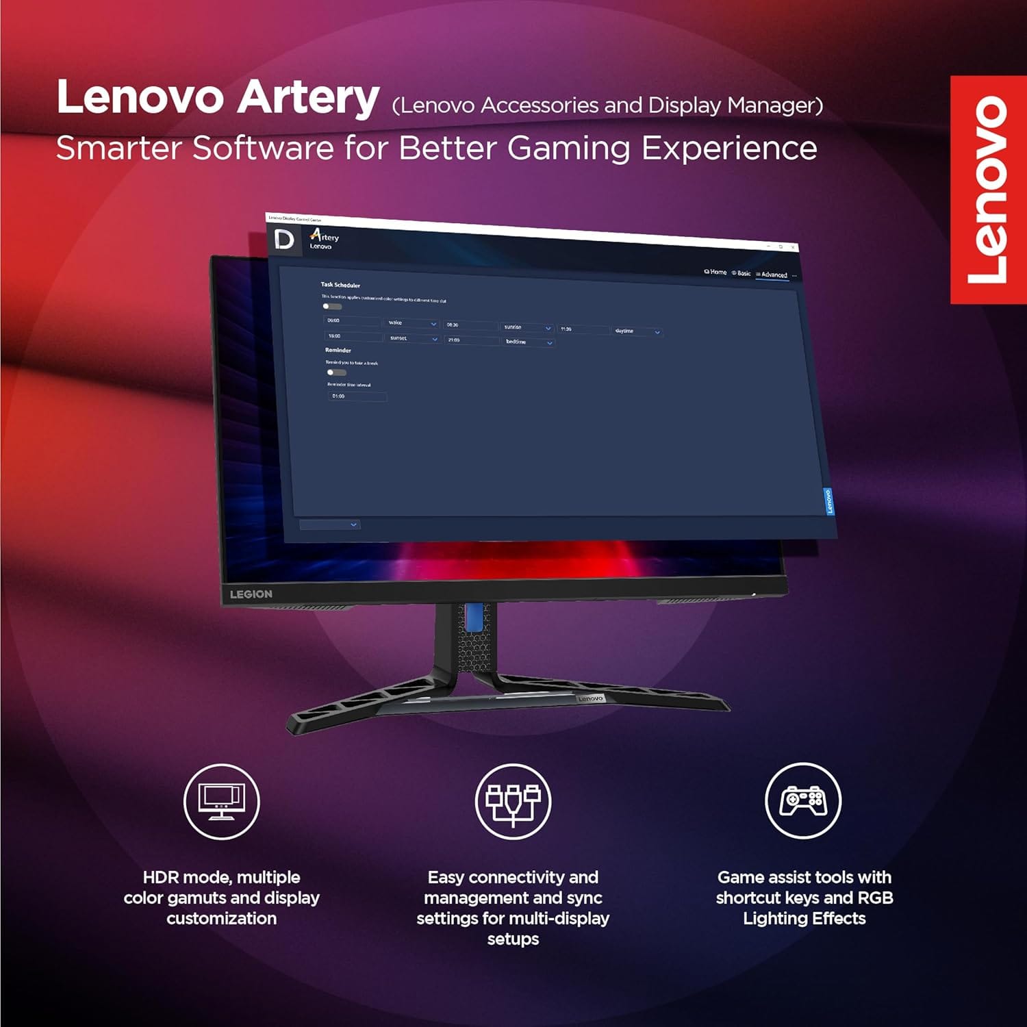 Lenovo Legion R27i - Unboxed_Black_Right Side_88479
